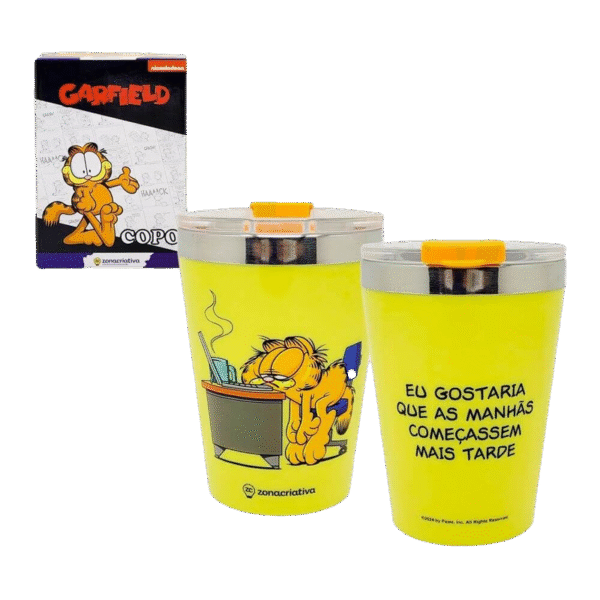 Copo com Tampa Garfield - 300ml